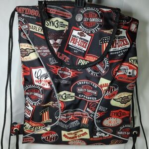Harley-Davidson Multicolor Logo Drawstring Backpack